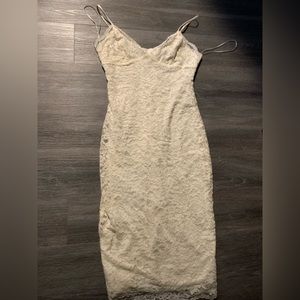 Lace short white dress